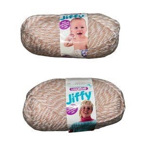 Vtg New Lion Brand Jiffy Mohair Look 346 Topeka Yarn Skein Tan Oz 115 Yards USA